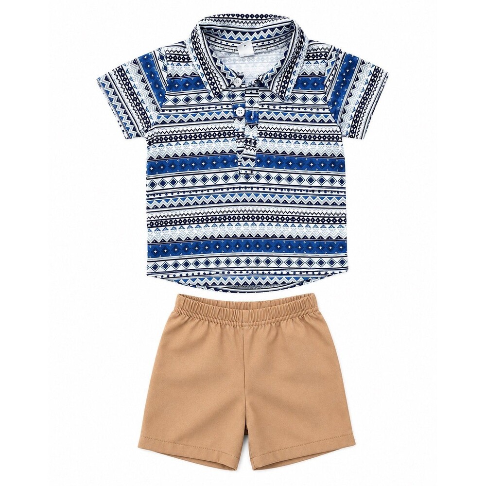 Boutique Boys 12M Polo Shirt & Shorts Outfit Set